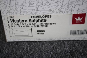 Western Sulphate 500ct envelopes