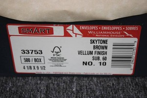 WILLIAM HOUSE 500ct envelopes