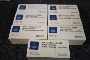 7 packs of business source mini sticky notes