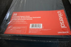 Laminated report covers 3-25 packs