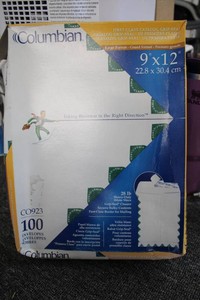 Colombian 100ct 9x12 first class envelopes