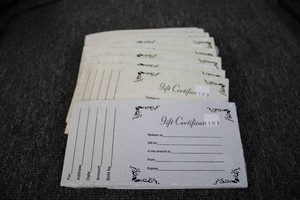 Gift certificates