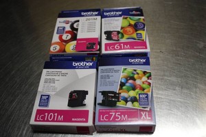 4 Packs of brother magenta ink