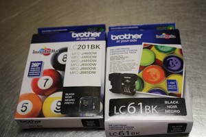 2 Packs of brother black ink