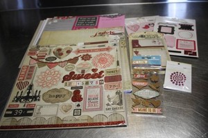 Love themed card stock and stickers