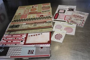 Love themed card stock and stickers