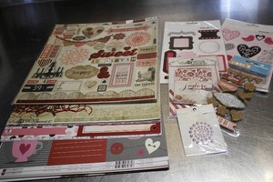 Love themed card stock and stickers