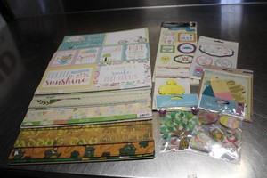 Spring  Easter themed card stock and stickers