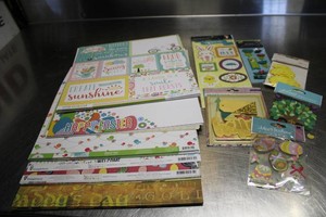 Spring  Easter themed card stock and stickers