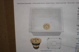 White bar sink under mount 15x17