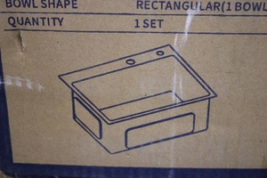 Top mount stainless steel rectangular sink