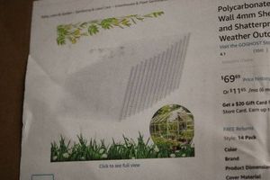 Polycarbonate greenhouse panels 14 pack 4W x 2L x .16