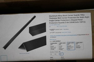 4 Aluminum Alloy black corner guard wall protectors
