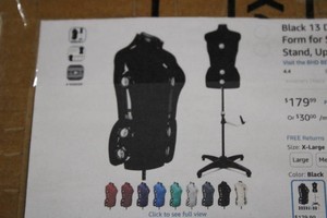 Black 13 dials female fabric adjustable mannequin dress form for sewing with tripod stand