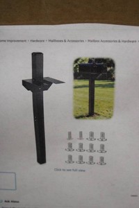 Novabright 66in Double mailbox post for outside galvanized steel