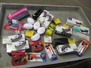 Tape and tape dispenser glue, goo gone finger moistner and more