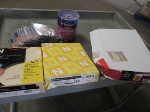 Envelopes, paper and DVD blanks