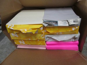 Box of 8.5 x 11 copy paper, assorted colors