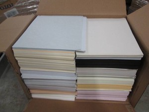 Box of 8.5 x 11 copy paper, assorted colors