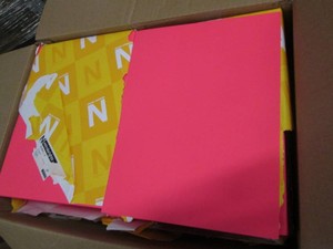Box of 8.5 x 11 copy paper, 8 reams rocket red