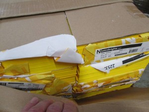 Box of 8.5 x 11 copy paper, 8 reams solar yellow