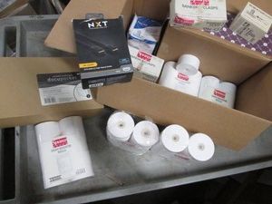 Cash register roll paper, clips, folders, HDMI cable and more