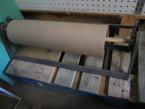 Paper roll dispemnser for packing wrapping and shipping