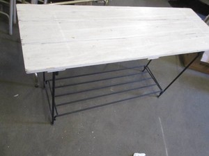 Rustic metal base table