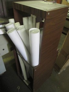 Display filled with new poster mailer tubes