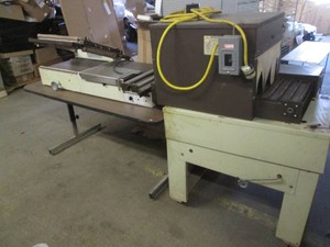 Sergeant automated shrink tunnel machine with conveyors and accessories