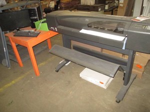 HP designjet 800ps commercial printer with computer, software and everything needed to get up and printing