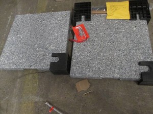 2 Granite work top slabs measuring 18 square and 2 thick