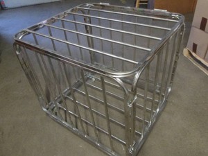 Metal storage cage on wheels, 31 x 36 and 33 tall