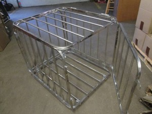 Metal storage cage on wheels, 31 x 36 and 33 tall