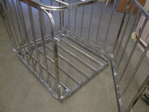 Metal storage cage on wheels, 31 x 36 and 33 tall