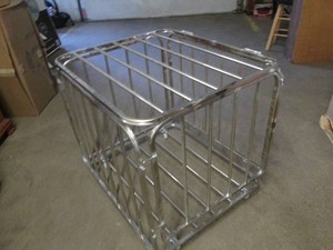 Metal storage cage on wheels, 31 x 36 and 33 tall