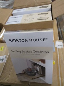 Lot of 4 Kirkton House metal sliding basket drawer organizers
