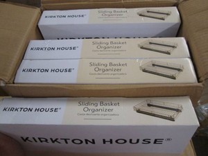 Lot of 4 Kirkton House metal sliding basket drawer organizers