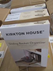Lot of 4 Kirkton House metal sliding basket drawer organizers