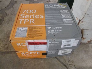 2 Cases of 120 each rolls of wall cove base, black