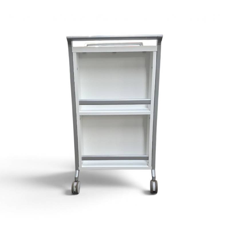 White and Silver Multi-Shelf Hospitality Service Cart Retail $899