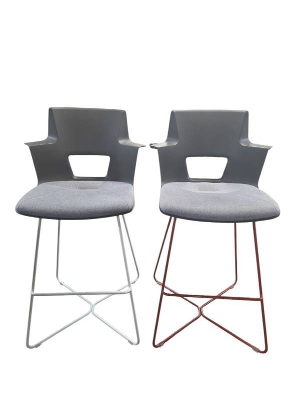 Set of 2 Steelcase Turnstone Shortcut X-Base Stools Retail price $599 each