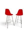 Set of Two Herman Miller Eames Upholstered Molded Plastic Stool retails new for $1,339 each