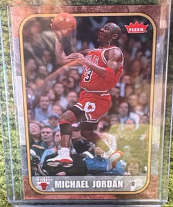 2007-08 NBA Fleer Michael Jordan Card Number 93 Chicago Bulls NBA Basketball
