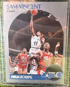 1990 Hoops Sam Vincent #223, With MJ Wearing #12 (B) Chicago Bulls Basketball