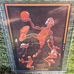 Michael Jordan 1990 Air Express Promo Card They Call Him Money COOL CARD 