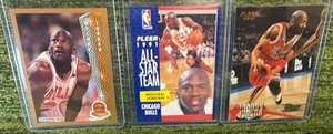 3 Card Jordan FLEER Lot- Michael Jordan #23 Chicago Bulls Legend Three Cards Total