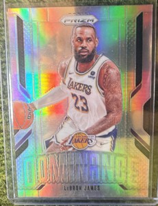LeBron James 2024-25 Panini Prizm Basketball #14 Dominance Silver Prizm LAKERS