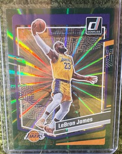 2023 Panini Donruss LeBron James Green Lazer Holo #2 Los Angeles Lakers