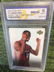 2003-04 Upper Deck LeBron James graded 10 RC Cleveland Cavaliers